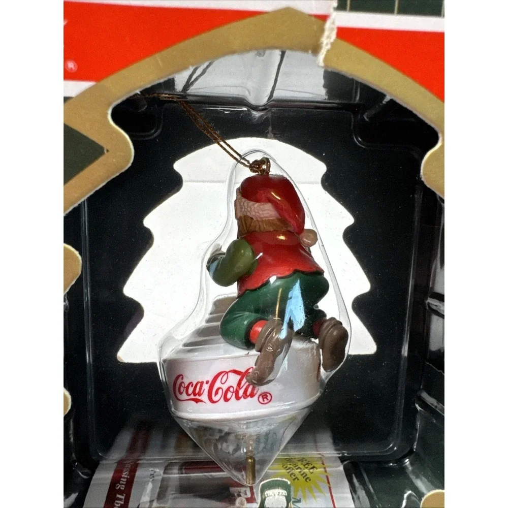 VTG 1997 Coke Coca-Cola Bottling Works Elf Polishing Bottle Cap Ornament